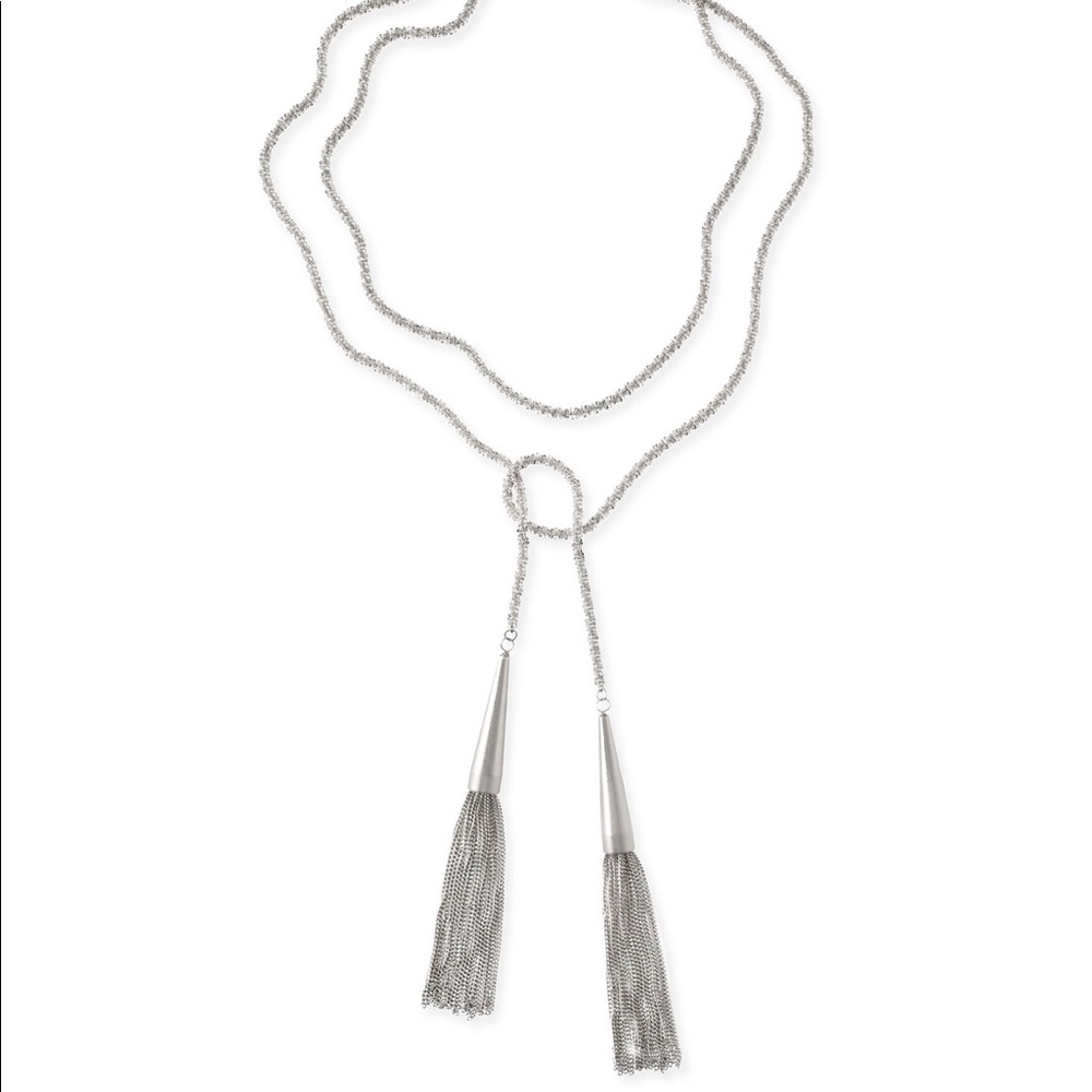 Kendra Scott Silver Tassel Necklace